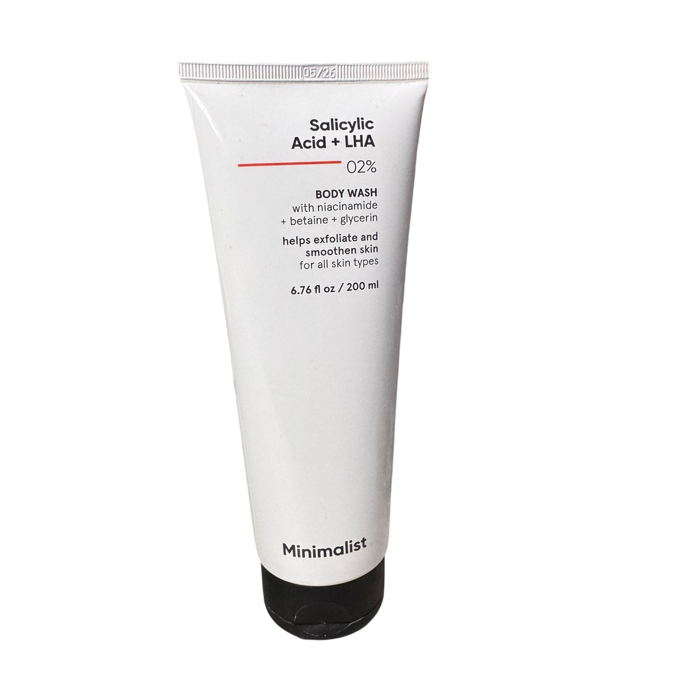 Minimalist Salicylic Acid LHA Body Wash 2% 6.76 fl oz 200ml Exfoliates Smoothes